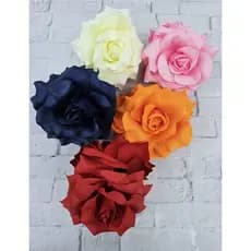 Prendedor de cabelo Piranha com Flor feita de tecido ou organza, com várias camadas de pétalas