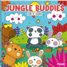 Livro Tik Tok Jungle Buddies com 24 Desenhos - Livro de Colorir