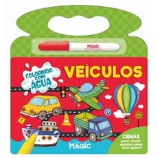 Livro Colorindo com Água Veículos