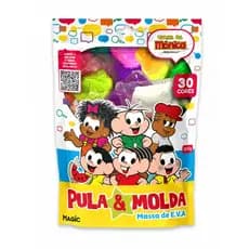 Massa de Modelar EVA Pula e Molda 300g Cores Sortidas - Turma da Mônica