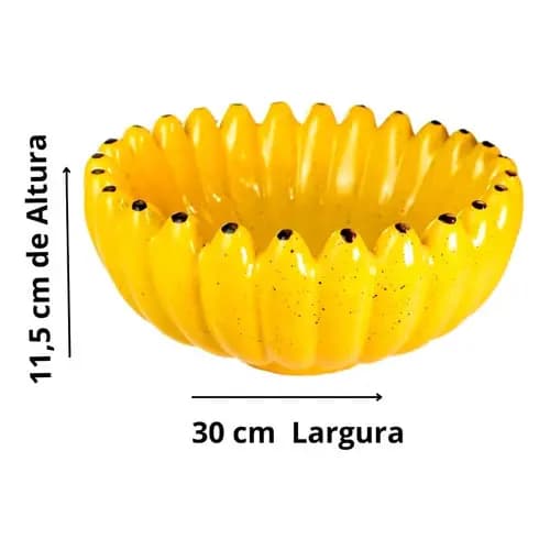 Fruteira Banana Amarela - Centro de Mesa Louça - Mesa posta