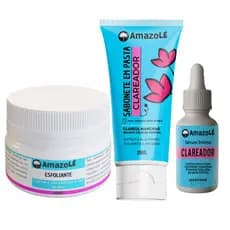 Kit Clareador Amazolé Cicatridiva Natural | Clareia Manchas, Axilas, Virilhas e Melasma | Sérum Íntimo, Creme e Sabonete