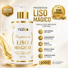 Escova Progressiva Nizi By Liso Mágico 500ml Sem Formol Alinhamento Capilar