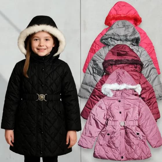 Parka Sobretudo Nylon Acolchoado Juvenil Peluciada Outono Inverno Capuz Botão