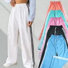 Calça Pantalona Alfaitaria Listras Laterais Tendência C/ Elástico