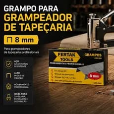 Refil de Grampos COM 3000 PEÇAS para Grampeador Tapeceiro 8mm Tapecaria Estofaria Estofamento