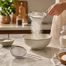 Kit 2 Peneiras MEDIA + GRANDE Coador Manual Aço Inox  Cozinha Chá Suco Farinha Tapioca Alimentos
