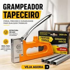 Grampeador para Tapeceiro 4/6/8mm +5000 +3000 GRAMPOS Manual Profissional Estofador Tapecaria