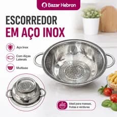 Escorredor de Massa Plástico Cozinha Macarrão Legumes Frutas