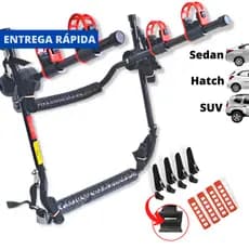 SUPORTE UNIVERSAL TRANSBIKE PARA 2 BIKES CARRO HATCH SEDAN SUV