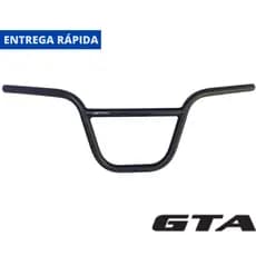 Guidão Bicicleta Bike Bmx Cross 22.2x670x190mm Aço GTA Preto