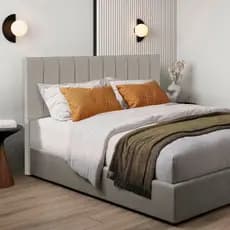 Cabeceira de Cama Estofada Detalhes Ibiza Com Pé cores