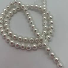 Perola Shell 1 fio 6mm Colar Pulseira Entremeio 40cm ARTESANATO