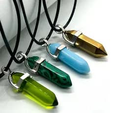 Colar de Pedras Onix, Olho de Tigre, Malaquita, Ametista Pendulo – Vários modelos