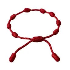 Pulseira 7 Nós Vermelha Kabbalah Unissex – Amuleto de Proteção e Sorte Espiritual