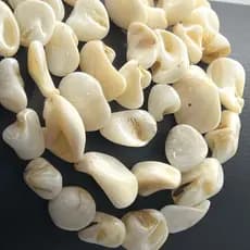 Fio de Perola Natural irregular 21 Contas Aproximadamente Para Artesanato Colares Bijuterias