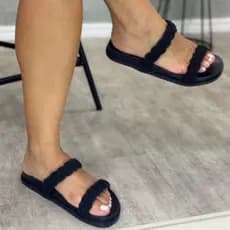 Birken sandália Rasteira modinha cordinha trança
