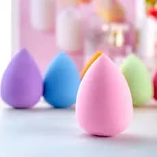Esponja Coxinha Gota para Maquiagem tipo Blender para Base e Corretivo