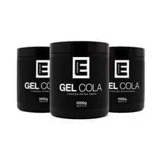 3 UNI GEL COLA 1KG EVOLUTION BARBER - GEL FIXADOR EXTRAFORTE PARA CABELO