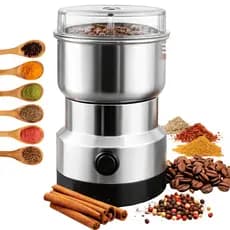 Moedor de Café Elétrico Inox 100–200W Potente Multiuso | Triturador de Grãos, Temperos e Especiarias