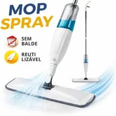 Mop Spray Rodo Mágico Limpa Piso Refil Microfibra Reutilizável Com Cabo e Reservatório