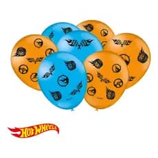 Balão Bexiga Hot Wheels Especial Nº9 - 25 Unidades Festcolor