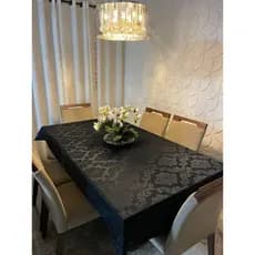 Toalha de Mesa Jacquard Luxo 6 Lugares 2,10x1,40 para Cozinha premium Várias Cores A PRONTA ENTREGA
