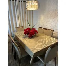 Toalha de Mesa Jacquard Luxo 6 Lugares 2,00x1,40 para Cozinha premium Várias Cores