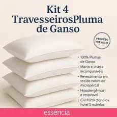 Kit Travesseiro Pluma sintetica de Ganso Confortavel e Macio Antiacaro 70x50cm ENVIO IMEDIATO