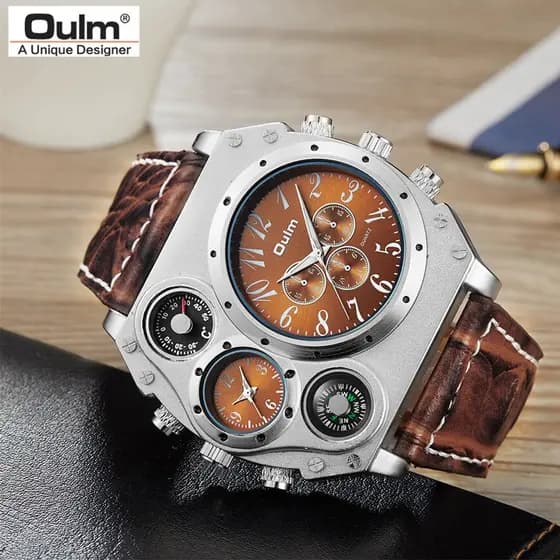 Novo Modelo De Relógio De Quartzo Homens Relógios Pulseira De Couro Moda Masculina Militar Pulso Masculino Relojes
