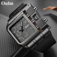 Esportes Relógios De Quartzo Dos Homens Reloj Relógio De Pulso Relogio Masculino Tamanho Quadrado Luxo Ampla Couro PU