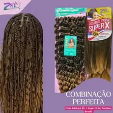 KIT CABELO CABELO FIBRA ROMANCE QUEEN BARBARA SUPERLINE 250G T2\27 +JUMBO SUPER X T2\27