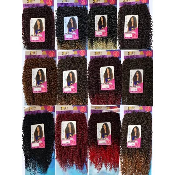 Cabelo Cacheado Bio Vegetal - Nathaly - Para Crochet Braids - Mega Hair -80 Cm - 320 Gr