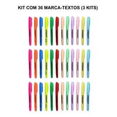 Kit 36 Marca Textos Masterprint (18 Neon + 18 pastéis)