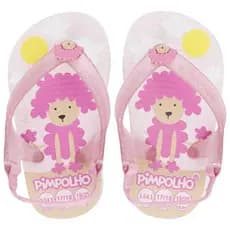 Chinelo Bebê Infantil com Elástico Poodle Menina Sandália Praiana Baby Tamanho 17 a 23 Pimpolho