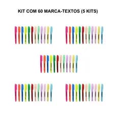 Kit 60 Marca Textos Masterprint (30 Neon + 30 pastéis)