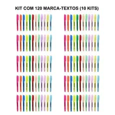 Kit 120 Marca Textos Masterprint Neon Pastel (60 Neon + 60 pastéis)