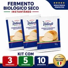 Kit Fermento Venturelli Biologico Seco Instantâneo 10g - Kit 3un / 5un / 10un