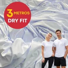 Dry Fit Camiseta Esportiva 3 metros tecido/malha 100% poliéster