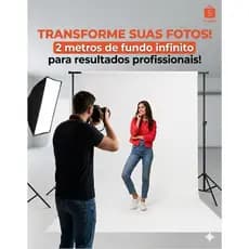 Tecido Fundo Fotográfico 2,00x1,80m Infinito Branco Croma Kye 100% Poliéster