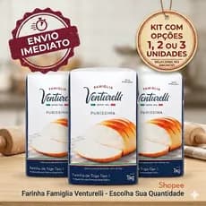 Farinha Venturelli 1kg Purissima - Farinha de Trigo Venturelli Tipo 1