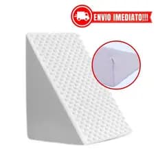 Travesseiro Encosto Triangular Repouso Leitura Capa Com Ziper - Encosto Anatômico Pós Cirurgico