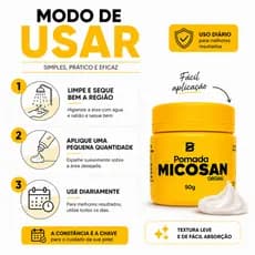 Kit 4  Pomada Micosan 50g Acne, Frieiras, Micoses Manchas Pescoço Joelho Axila e Virilha