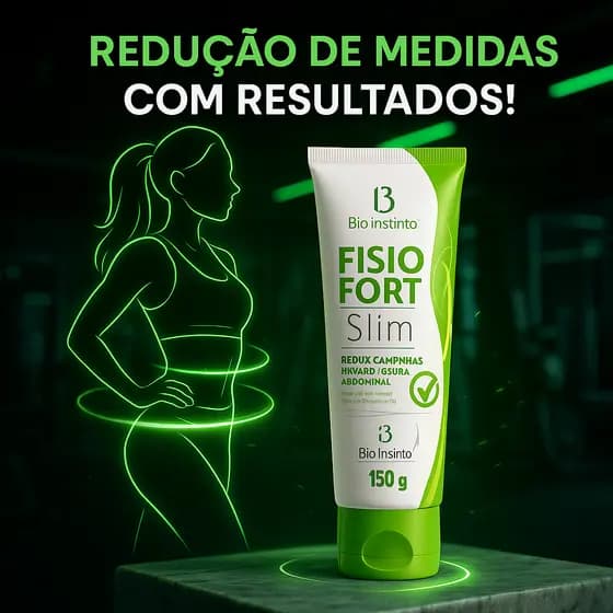 FisioFort Slim Gel Redutor Corporal 150g – Reduz Gordura Localizada e Afinar a Cintura