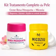 Kit Creme Rosa Mosqueta + Micoziu Auxilia no clareamento
