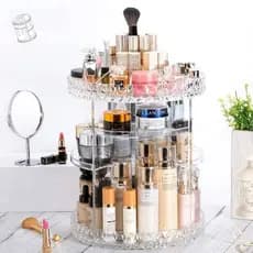 Organizador de maquiagem Acrílico  Giratório 360º Suporte Para Cosméticos