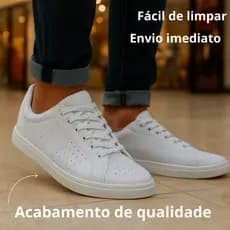Tênis Sapatênis masculino branco casual adulto confortável leve lançamento 2025 Esporte fino dia a dia Trabalho estiloso