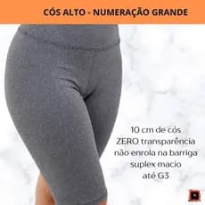 Bermuda Feminina com Cós Alto para Academia Yoga e Atividade Física até PLUS SIZE  Suplex Jorts