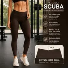 Calça Legging Leg Feminina Cintura Baixa Suplex Lisa Confortável Academia e Casual Mulher Magra