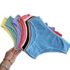 Kit 10 Calcinha Feminina Adulto 100% Algodao Basica dia a dia cores lisas